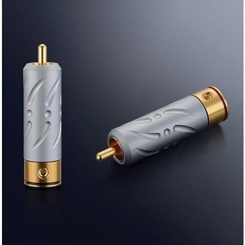 Viborg VR109 VR109G VR109R 99.99% Pure Copper Male RCA Plug Connector Hifi Audio Video Signal Input Output RCA Terminal