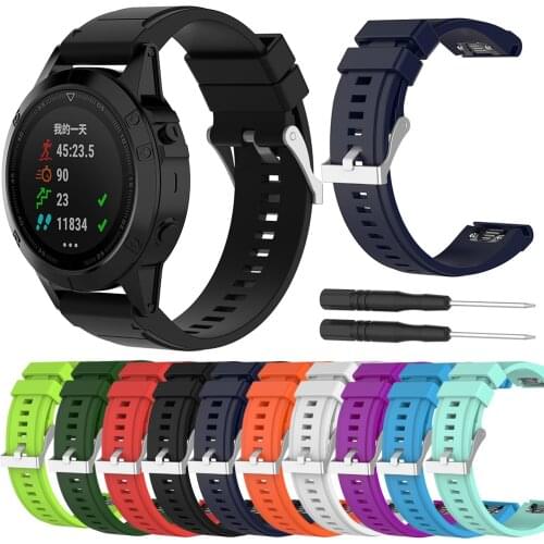 Silicone Watch Band Strap Tool Kit For Garmin Fenix 6X /Fenix 5X /Fenix 5X puls/Fenix3 /Fenix3 HR/ Fenix 3 Sapphire Bracelet