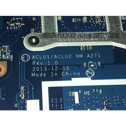 BRAND NEW. ACLU1/ ACLU2 NM-A271 For LENOVO G50-70 Motherboard ,ONBOARD CELERON PROCESSOR 3558U / CORE I3 + 8500M 2GB