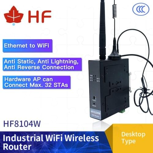 High Flying Network Port to Ethernet to WiFi Wireless Router to WiFi Data Transparent Transmission HF8104W WIFI Router