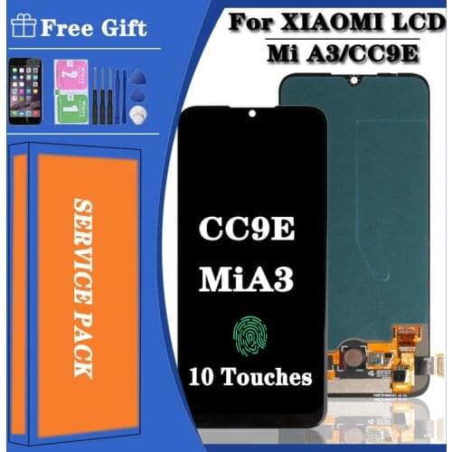 Super AMOLED Display For Xiaomi Mi CC9E LCD Display Touch Screen Digitizer Assembly For Xiaomi Mi A3 MiA3 Lcd With Frame