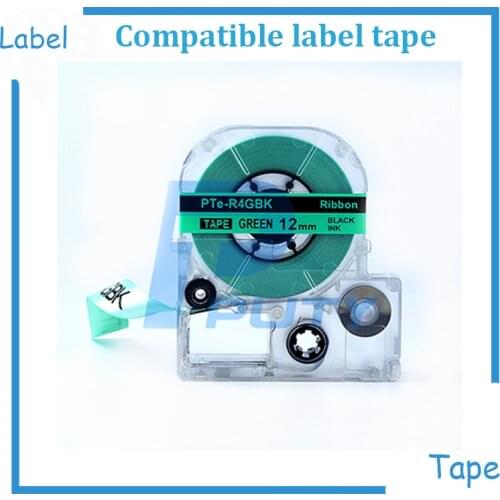 1PK Pte-R4GBK Fabric on iron tape black on green for clothes/textile/toys compatible for LW-400/700/600P/1000P