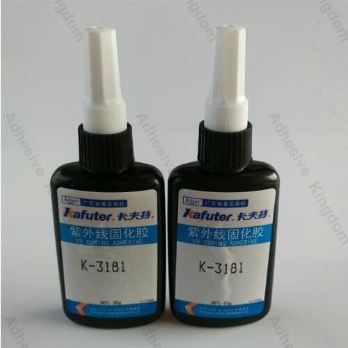 2pcs Kafuter 50g K-3181 UV glue plastic bonding glass and metal bonding transparent adhesive