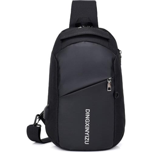 2019 Multifunction Chest Bag Crossbody Bags USB Charging Chest Pack Short Trip Messengers Water Repellent Shoulder Bag