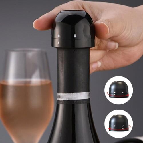 2021 Fashion ABS Wine Bottle Cap Stopper Vacuum Sealer Wine Stopper Fresh Wine Keeper Champagne Cork Stopper Kitchen Bar Tools