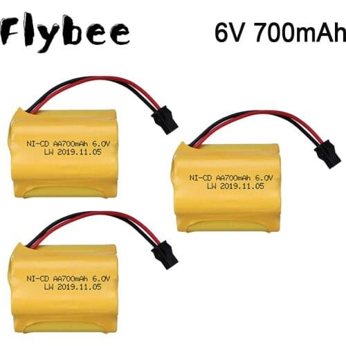 6v Battery For Rc toys Cars Tanks Robots Gun 700mah Ni-CD Battery AA 6v 700mah Rechargeable Battery Spare Pack For Rc Boat
