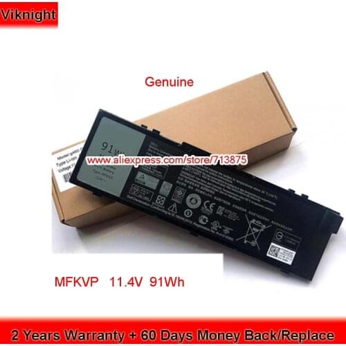 Genuine 11.4V 91Wh M28DH MFKVP Battery for Dell Precision 15 7000 7520 17 7000 Series 0FNY7 1G9VM GR5D3