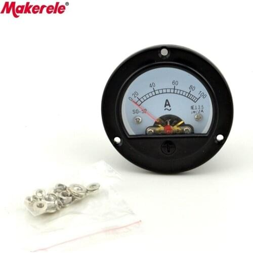 New Arrivals AC MK52(100/5) Analog Ammeter Panel Current Amper Meter Pointer Diagnostic-tool Amperimetro Ampermeter Tester