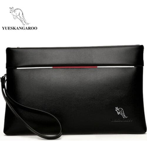Brand Men Clutch Bags Business Fashion Male Leather Purse Mens Wallets Large Capacity Handy Bags Phone IPAD Clutch Man Bags