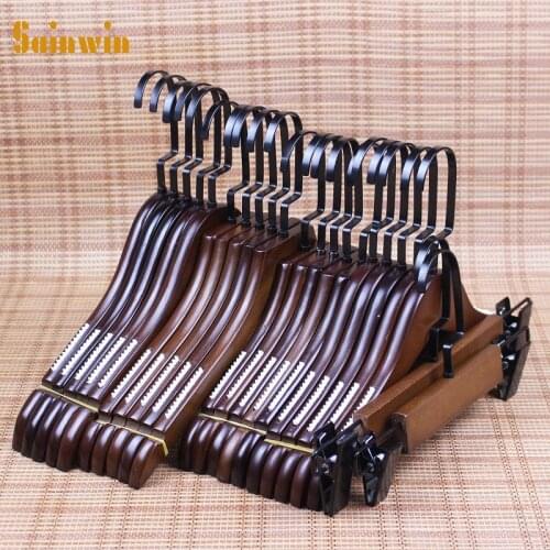 Sainwin 10pcs/lot Adult/baby wood hanger hotel clothes store hangers wooden hanger (50pcs can Logo)