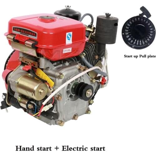 168F Air-cooled Diesel Engine 220V 2.2KW Single Cylinder 4 Horsepower Water PumpBoat Power Engine 196CC 3300 rpm