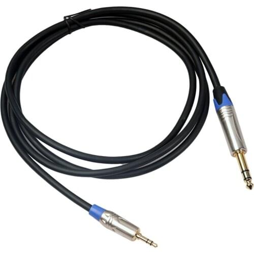 Double Shielded Noise Reduction 3.5mm Revolution 6.35mm Large Three-Core Male Electric Guitar Speaker Cable