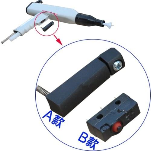 Electrostatic powder coating for KCI spray gun switch buttons for turning off the powder guns