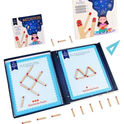 Logic Thinking Puzzle Toys Montessori Math Reasoning Games Magnetic Matchstick Jigsaw Board Games Educational Toys For Children