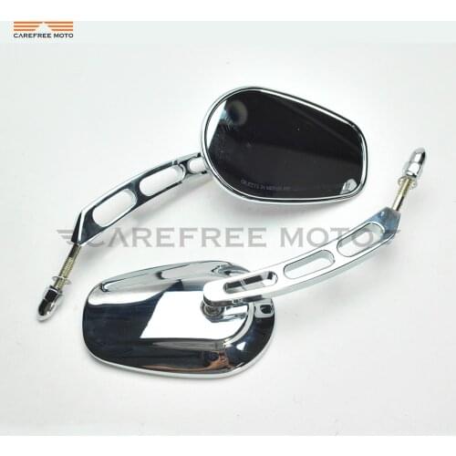 Chrome Motorcycle Mirror Moto Rear View Mirrors Hollow styling case for Harley Touring Road King Glide VRSCAW V-ROD 883 1200