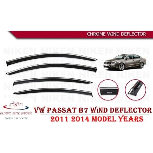 For VW PASSAT B7 Chrome Rain Wind Deflector 2011-2014 Model Sunshade Curtains Car Windshield Auto Accessory Universal Body kit