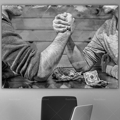 Arm wrestling wall art, arm wrestling canvas print, arm wrestling painting art decoration poster