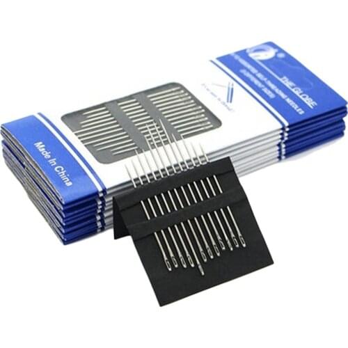 12 pcs / lot blind Needles gold tail easy to go through from side hand sewing embroidery tool DIY needlework Sewing Needles