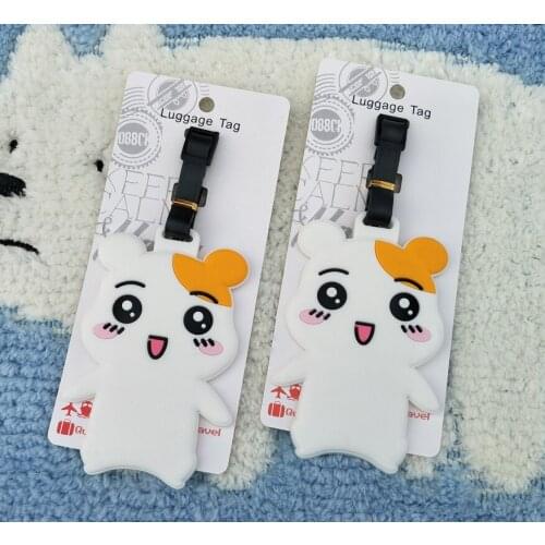 IVYYE Cute Hamster Anime Travel Accessories Luggage Tag Suitcase ID Address Portable Tags Holder Baggage Label New