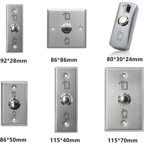 Stainless Steel Exit Button Push Switch Door Sensor Opener Release SWITCHES For Magnetic Lock Access Control Home Security