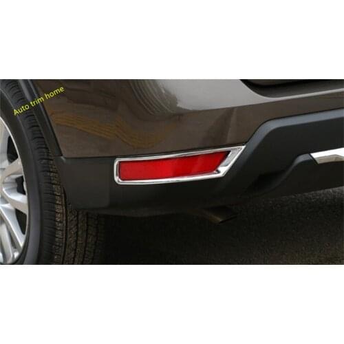 Lapetus Chrome Rear Behind Fog Lamps Foglight Lights Frame Cover Trim 2 Piece Fit For Nissan Rogue / X-trail 2017 - 2020