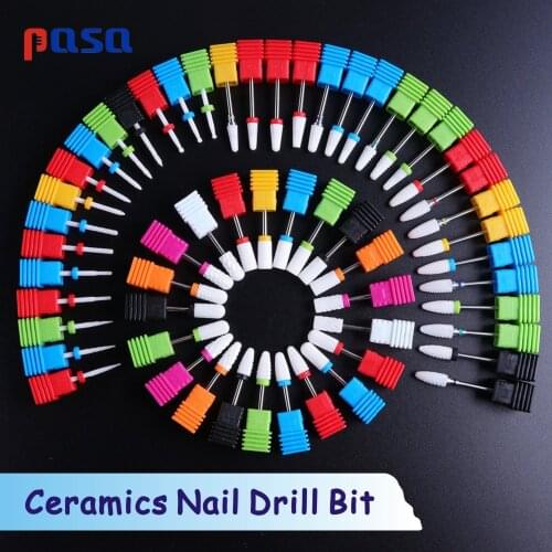 Manicure 28 Types Ceramic Drill Bits Compatible with Electric Nail Files/ Milling Burr Grinder