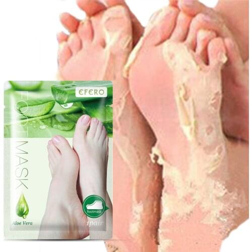 Aloe Vera Foot Mask Peeling for Legs Feet Mask Scrub Exfoliating Socks for Pedicure Anti Crack Heel Remove Skin Foot Patch 1Pair