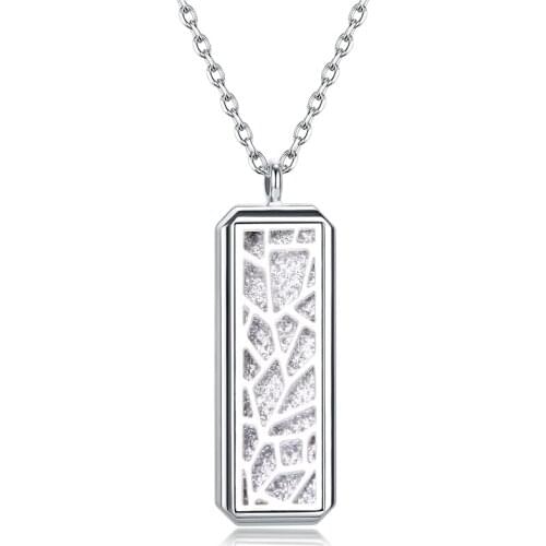 New Charm Irregular Aroma Locket Pendant Jewelry Stainless Steel Fashion Aromatherapy Perfume Essential Oil Locket Necklace