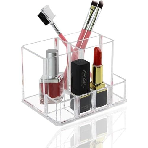 Mordoa Acrylic Display Makeup box Stand Holder Makeup brush lipstick storage Clear Display Cosmetic Organizer