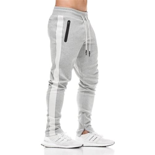 2019 Cotton Men Jogger sportswear Pants Casual Elastic cotton Mens Fitness Workout Pants skinny Sweatpants Trousers Jogger Pants