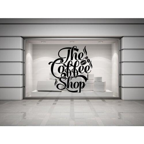 Coffee Shop Sticker Bean Milk tea Decal Cafe Cup Poster Vinyl Art Wall Decor Mural Decoration Break Bread Coffee Glass Decals