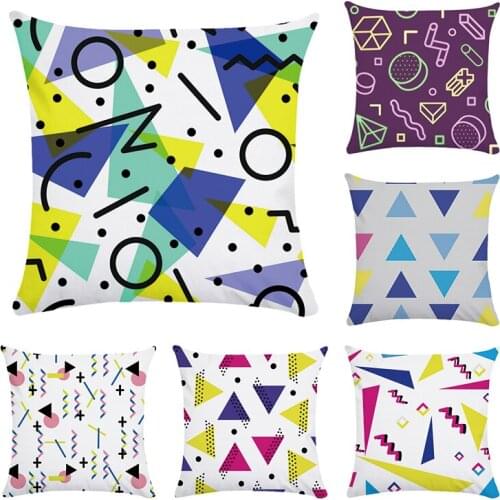 Cushion Cover Geometric Pattern Polyester Throw Pillowcase Christmas Holiday Home Decoration Gift New Year Gifts CR063