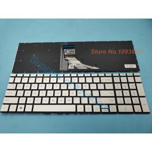 NEW English keyboard For HP 15-da0001ds 15-da0002cy 15-da0002ds English keyboard Silver Backlit