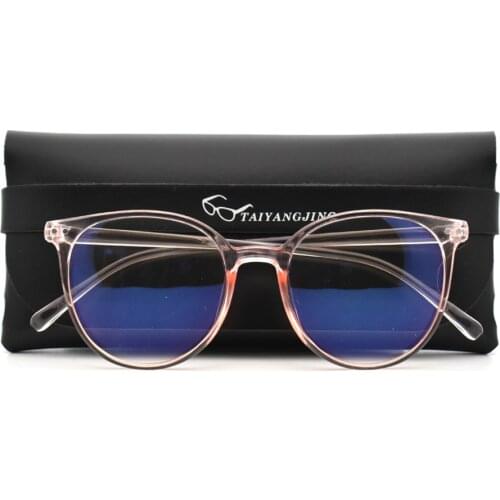 Vintage Unisex Blue Light Blocking Computer Glasses Women Stylish Frame Gaming Eyewear Men UV Protection Eyeglasses With Case