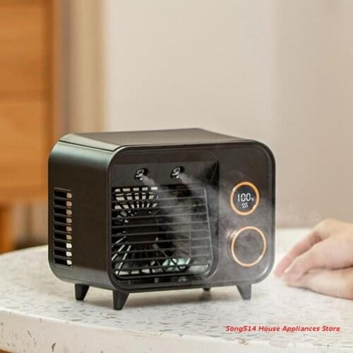 Personal Air Cooler 2000 mAh Cordless Portable Air Conditioner with 3 Speed Modes Rechargeable for Car Office Room