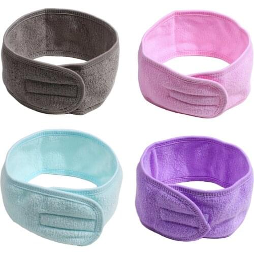 2021 New Adjustable Wide Hairband Yoga Spa Bath Shower Makeup Wash Face Cosmetic Headband For Women Ladies Make Up Accessories