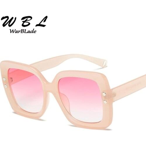 WarBLade 2019 New Classic Small Square Sunglasses Women Luxury Brand Designer Frame Transparent Gradient Sun Glasses UV400