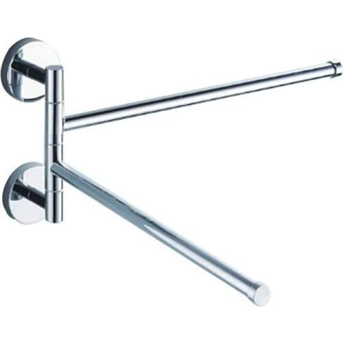 Towel Rack 360 Degree Rotation Bathing Towel Rack Double Washrag Bar Hanger Bath Room Washcloth Rail Shelf