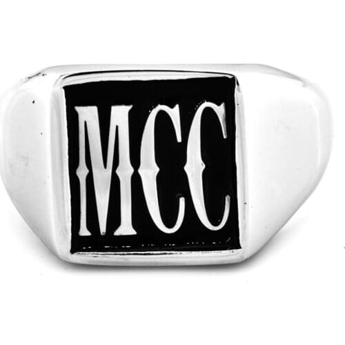 FANSSTEEL Stainless Steel Jewelry Customized 3 Letters Initials Alphabets Numbers Name square Ring Personalized gift