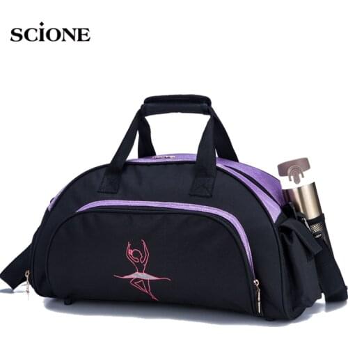 Dance Girl Gym Bag Women Yoga Mat Bags For Fitness Training Sports Handbag Shoulder Tas Gymtas Sporttas Dancing Gym Bag XA769WA