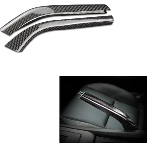 2Pcs/Set Carbon Fiber Car Handbrake Grips Cover Interior Trim for Chevrolet Camaro 2010-2015 Car Interior Accessories