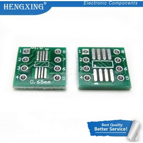 20pcs/lot TSSOP8 SSOP8 SOP8 to DIP8 PCB SOP-8 SOP Transfer Board DIP Pin Board Pitch Adapter In Stock