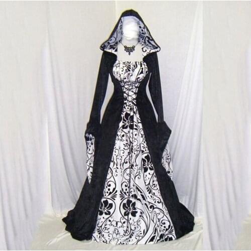 2021 Plus Size Gothic Middle Ages Noble Square Collar Lace Dress Women Winter Fall 2021 Floral Flare Long Sleeve Elegant Dresses