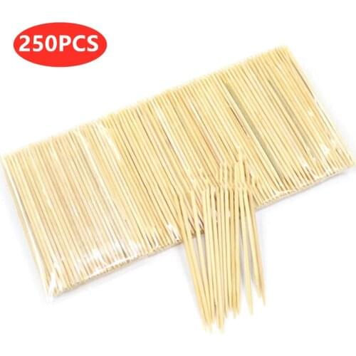 250PCS/Box Bamboo Toothpick Disposable Natural Toothpicks Family Restaurant Accessories Fruit Single Sharp Tooth Sticks Dropship