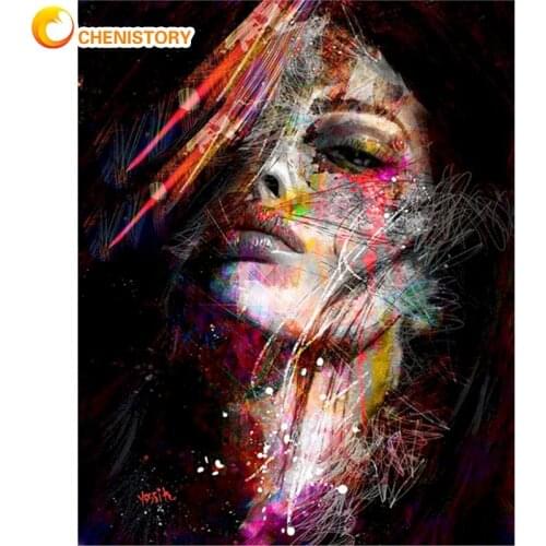 CHENISTORY Color Woman Figure Oil Picture By Numbers For Adults Children DIY Frame Handmade Modern Home Living Room Artcrafts