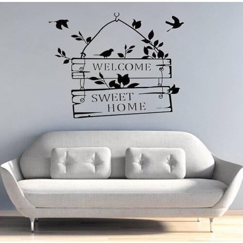 Welcome Sweet Home Art Wall Stickers Wall Murals Wall Decal Arts Decoration Vinyl Removable FB-144
