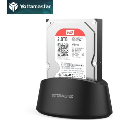 Yottamaster USB3.0 External Hard Drive Docking Station for 2.5/3.5 Inch SATA HDD SSD, Support 8 TB & UASP-[K100U3]