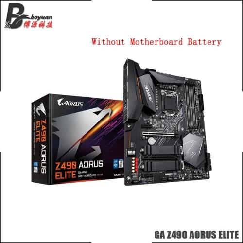GA Z490 AORUS ELITE (rev. 1.0) Intel Z490 ATX DDR4 5000(O.C.) USB 3.2 SATA 3.0 M.2 Support 10 Gen CPU LGA 1200 Motherboard