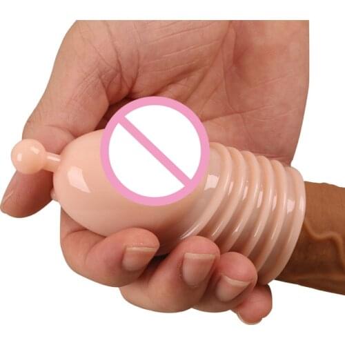 Adults Intimate Goods Lengthen Reusable Enlargement Condoms Extend G Point Rings Male Penis Extension Sleeves Sex Toys For Man