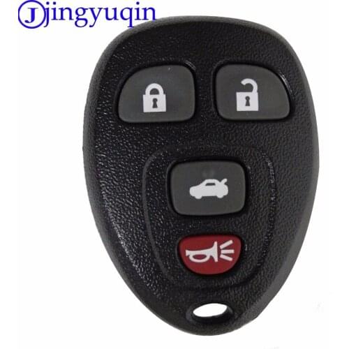 Jingyuqin Remote Car Key Shell Cover Case Styling Fob Blank For G-M Pontiac For Buick Keyless Entry Case 4 Buttons Rubber Pad